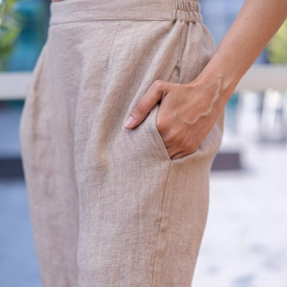 LINEN PANTS beige