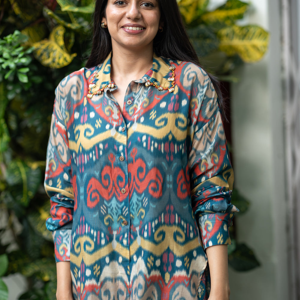 
                  
                    OS shirt set/ ikat combo
                  
                
