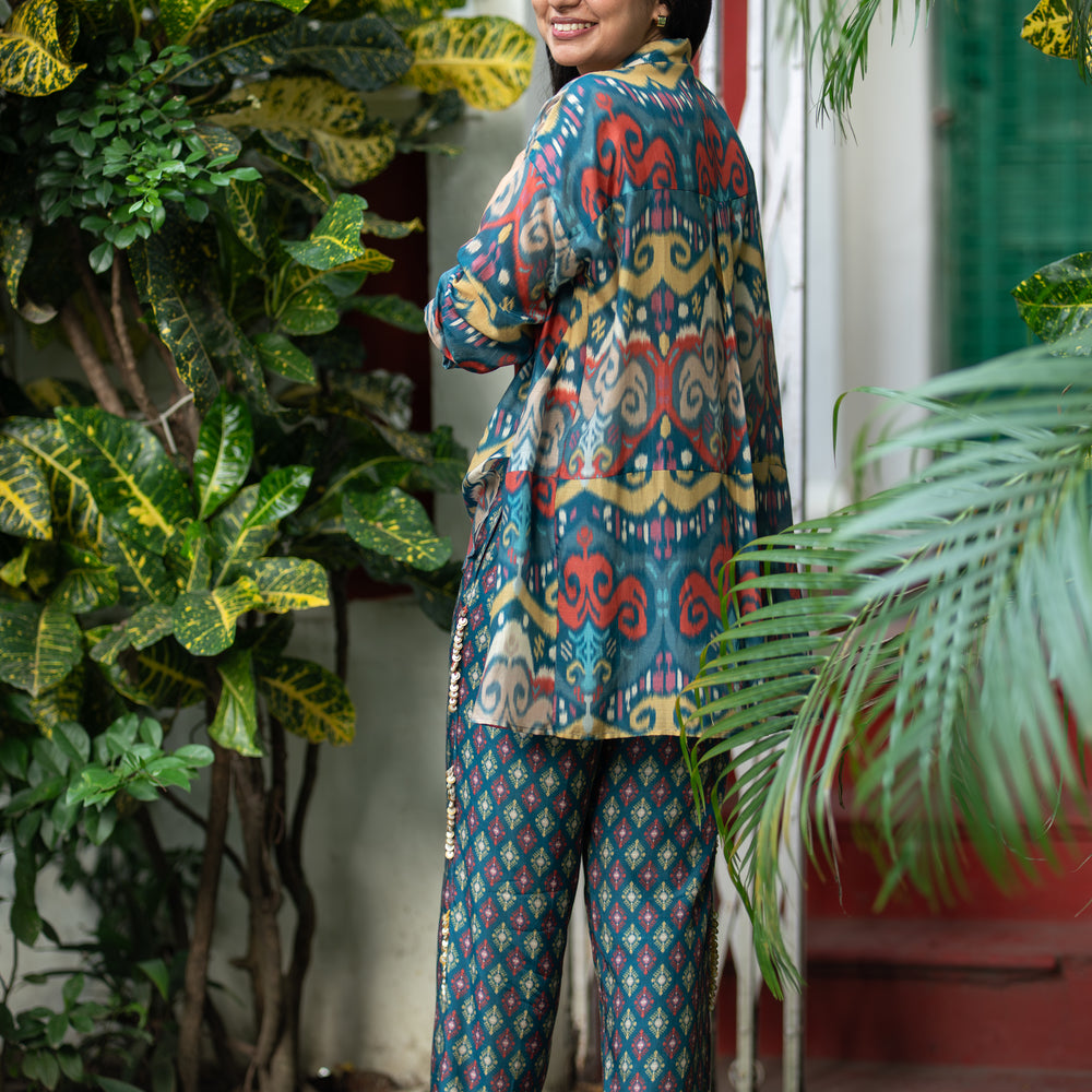 
                  
                    OS shirt set/ ikat combo
                  
                