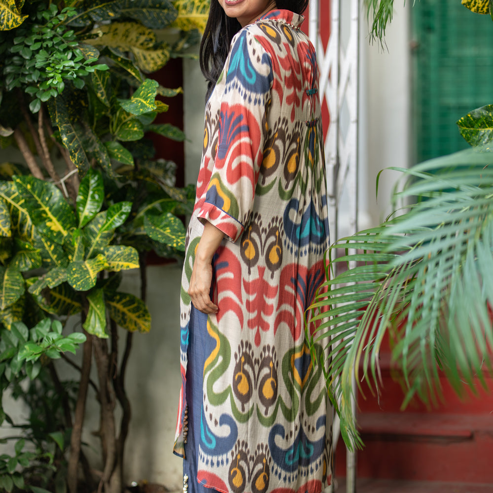 Iris kurta set (2 pc)/ multi ikat