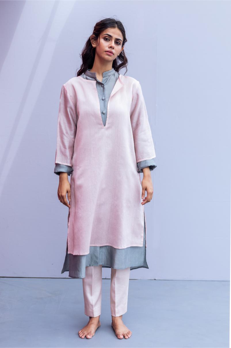 DAHLIA KURTA pink grey