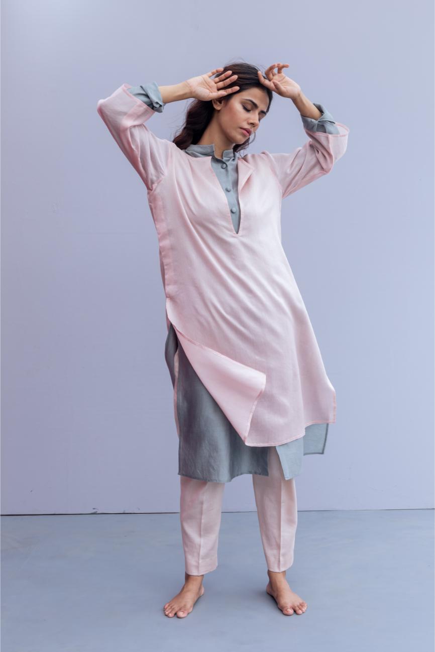 DAHLIA KURTA pink grey