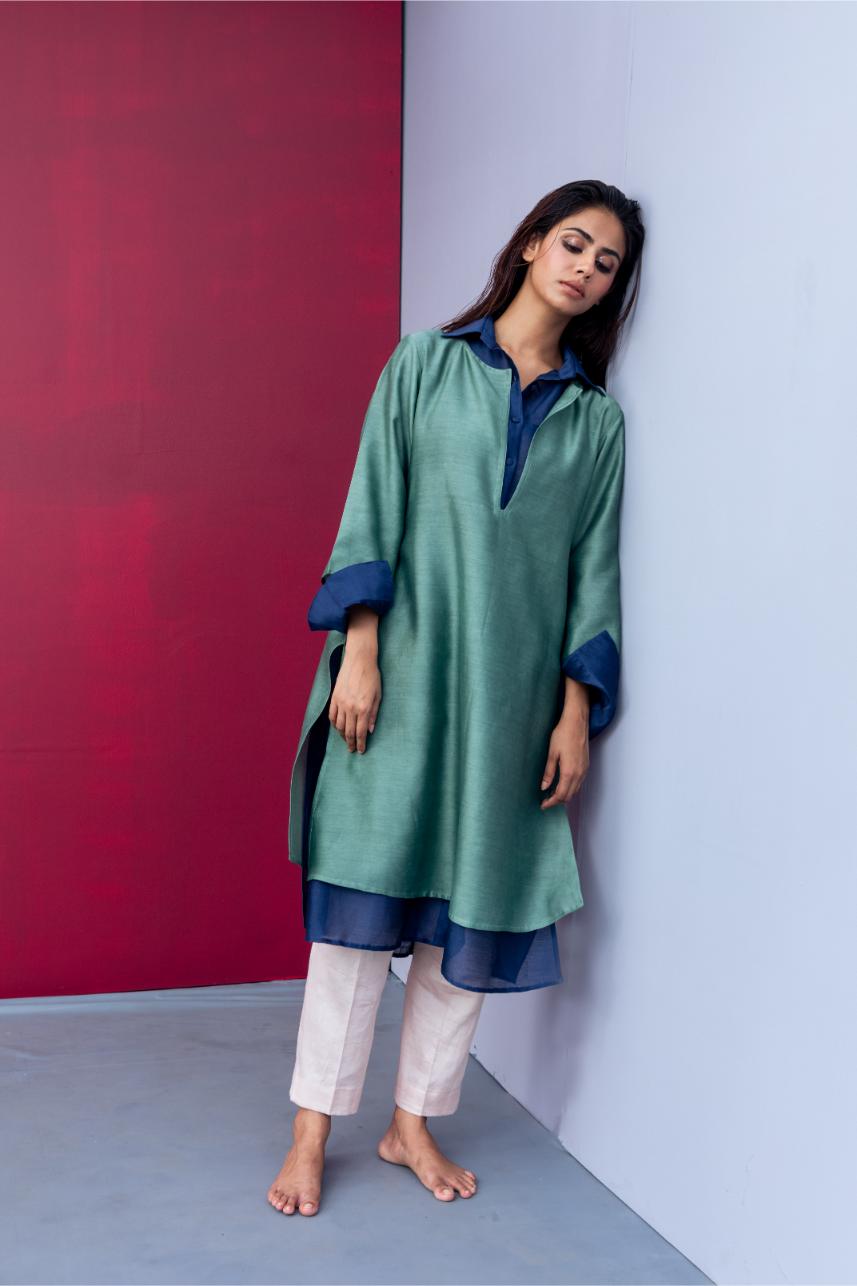 DAHLIA KURTA green blue