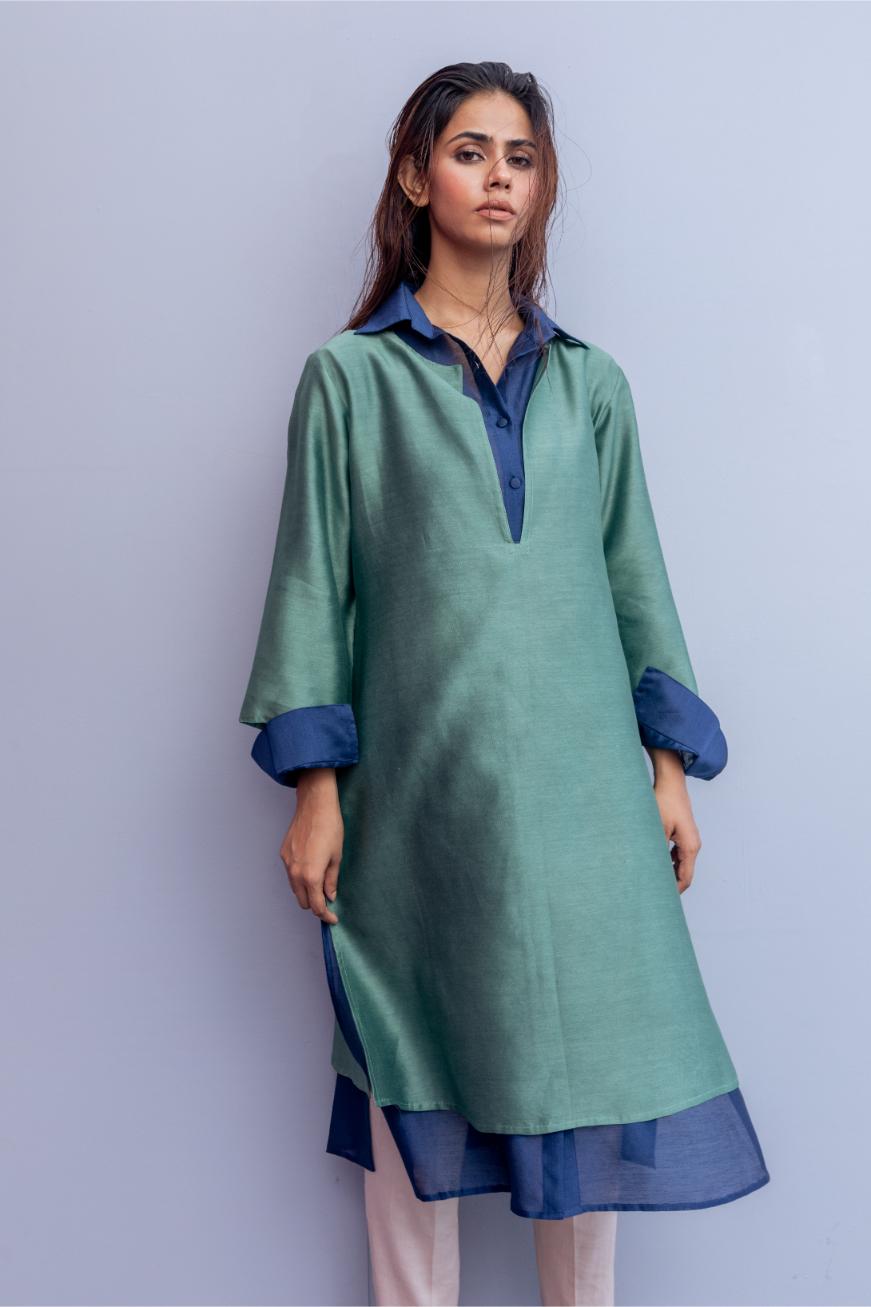 DAHLIA KURTA green blue