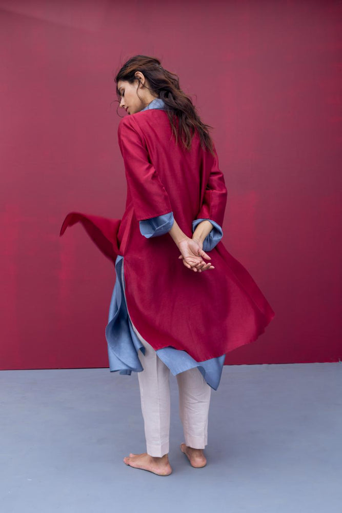 
                  
                    DAHLIA KURTA maroon navy
                  
                