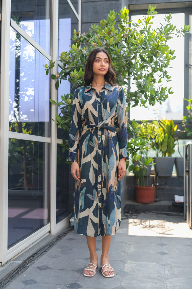 MUSLIN TIE DRESS floral
