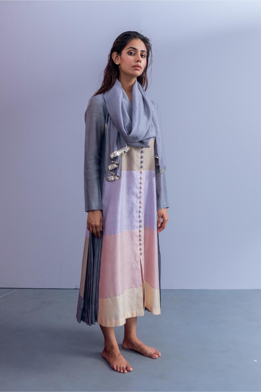GRACE KURTA & SCARF rose
