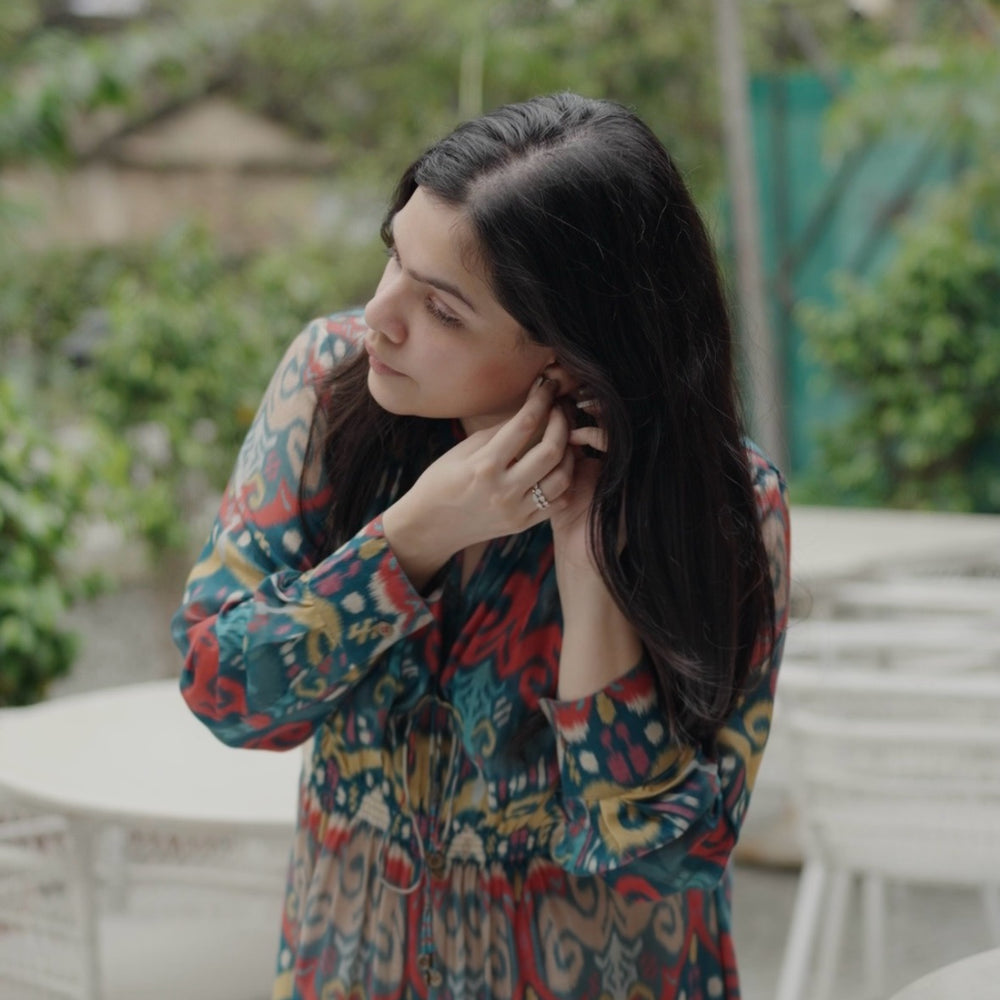 
                  
                    Gather dress/ikat combo
                  
                
