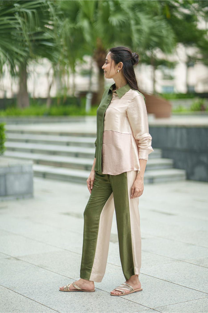 
                  
                    JASMINE SHIRT & PANT olive cream beige
                  
                
