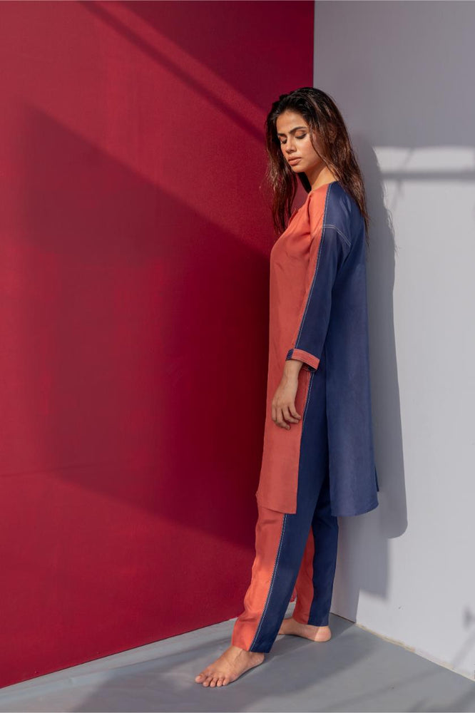 
                  
                    JUDE KURTA & PANT rust navy
                  
                