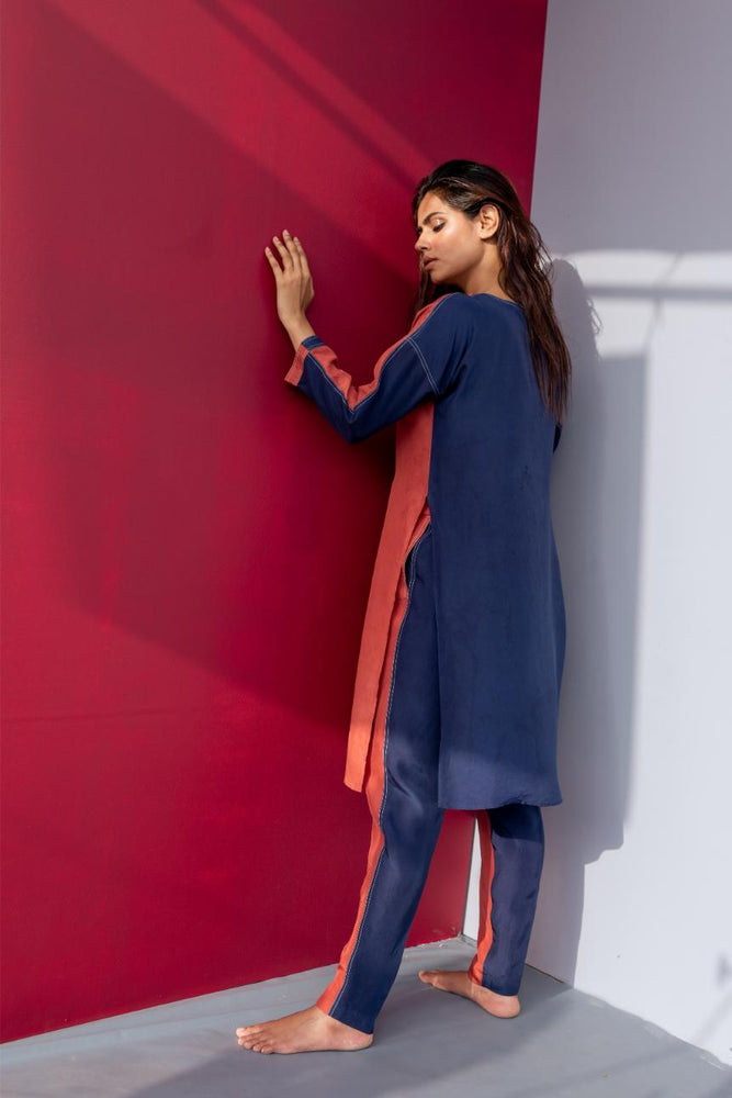 
                  
                    JUDE KURTA & PANT rust navy
                  
                