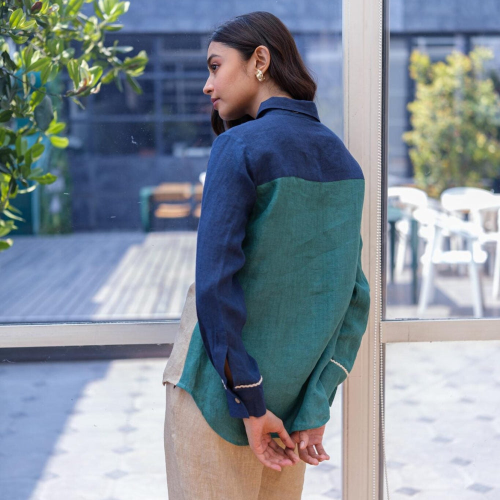 
                  
                    3 PANEL LINEN SET green blue
                  
                