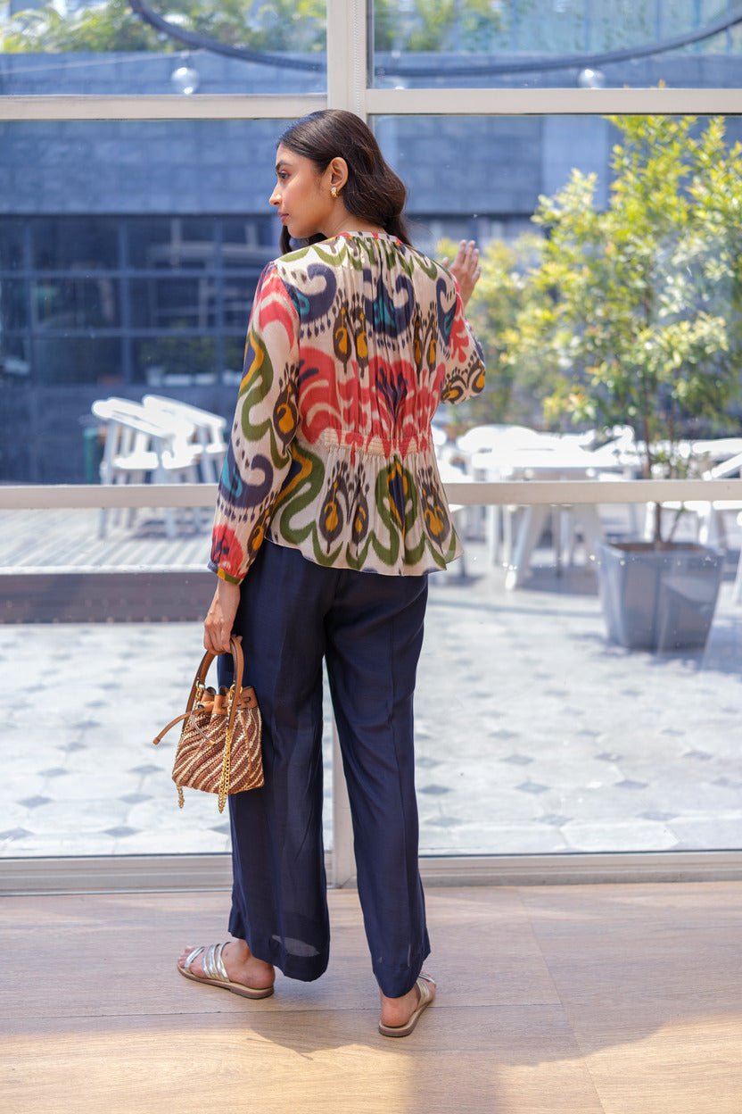 GATHER TOP & PANT multi ikat