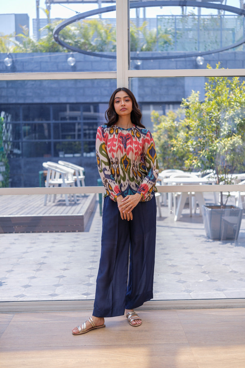 GATHER TOP & PANT multi ikat