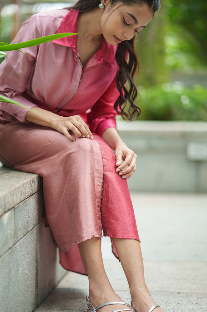 
                  
                    OL SILK TIE DRESS pink crimson
                  
                