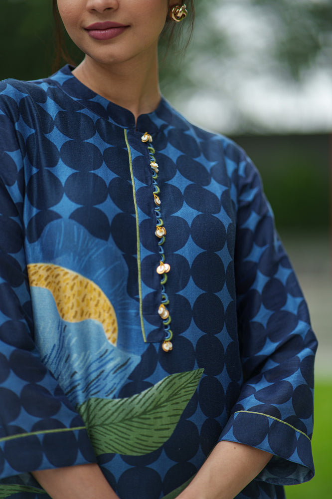 
                  
                    POPPY KURTA & PANT placement blue sparkle
                  
                