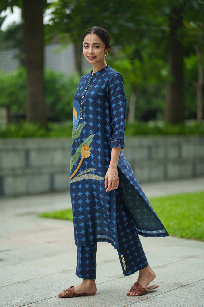 
                  
                    POPPY KURTA & PANT placement blue sparkle
                  
                