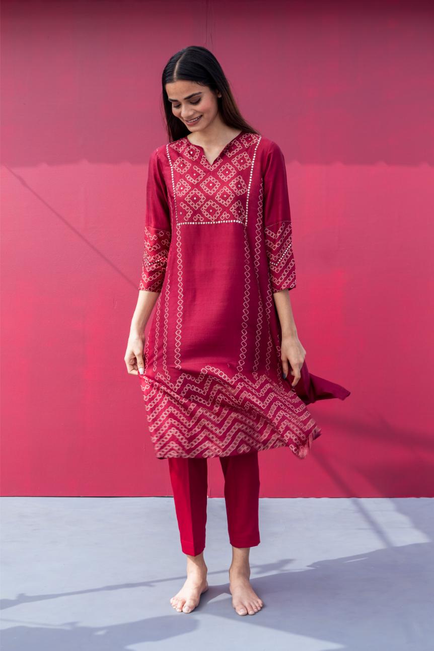 ROBYN KURTA maroon