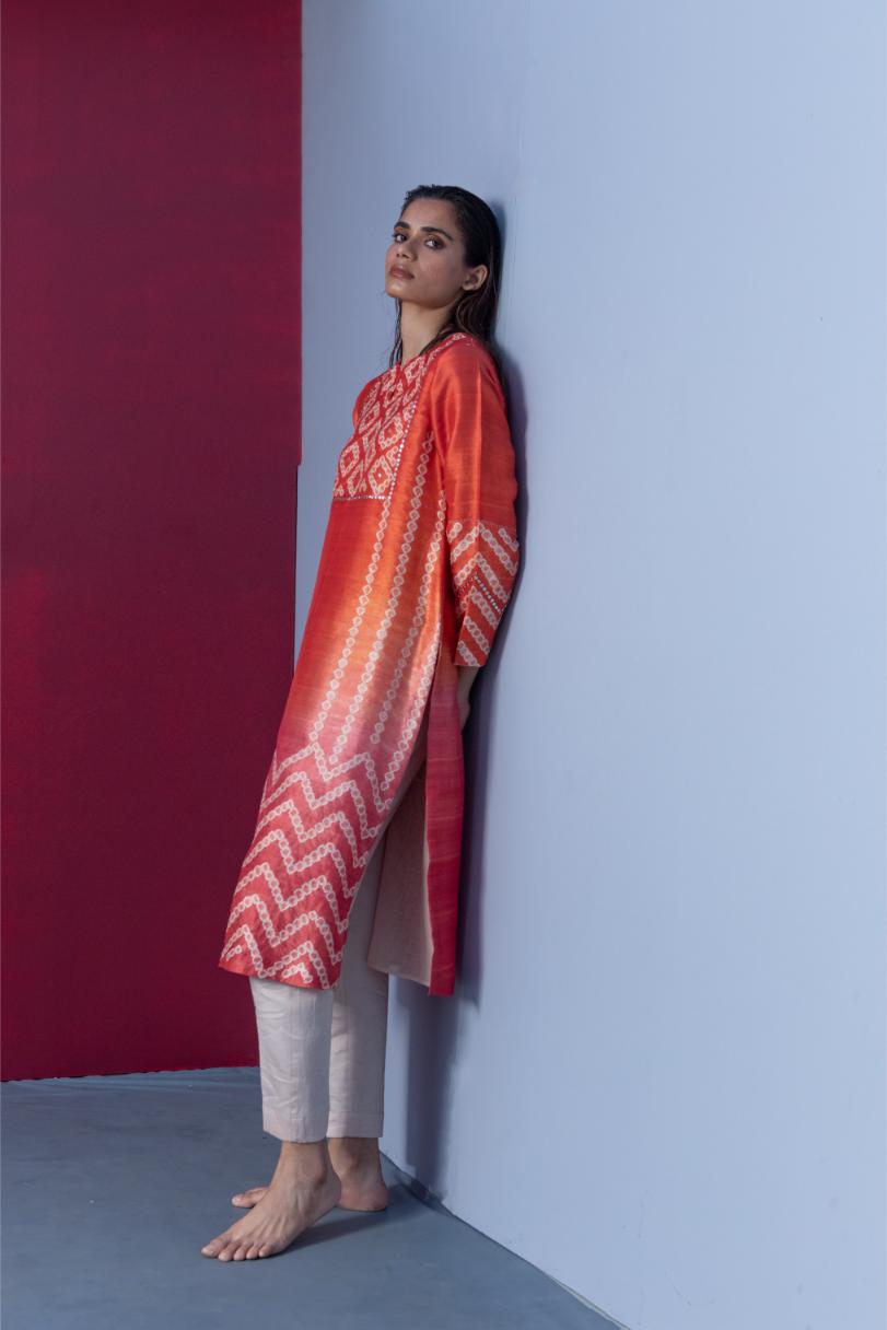 ROBYN KURTA orange red