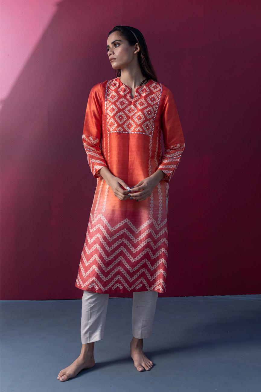 ROBYN KURTA orange red