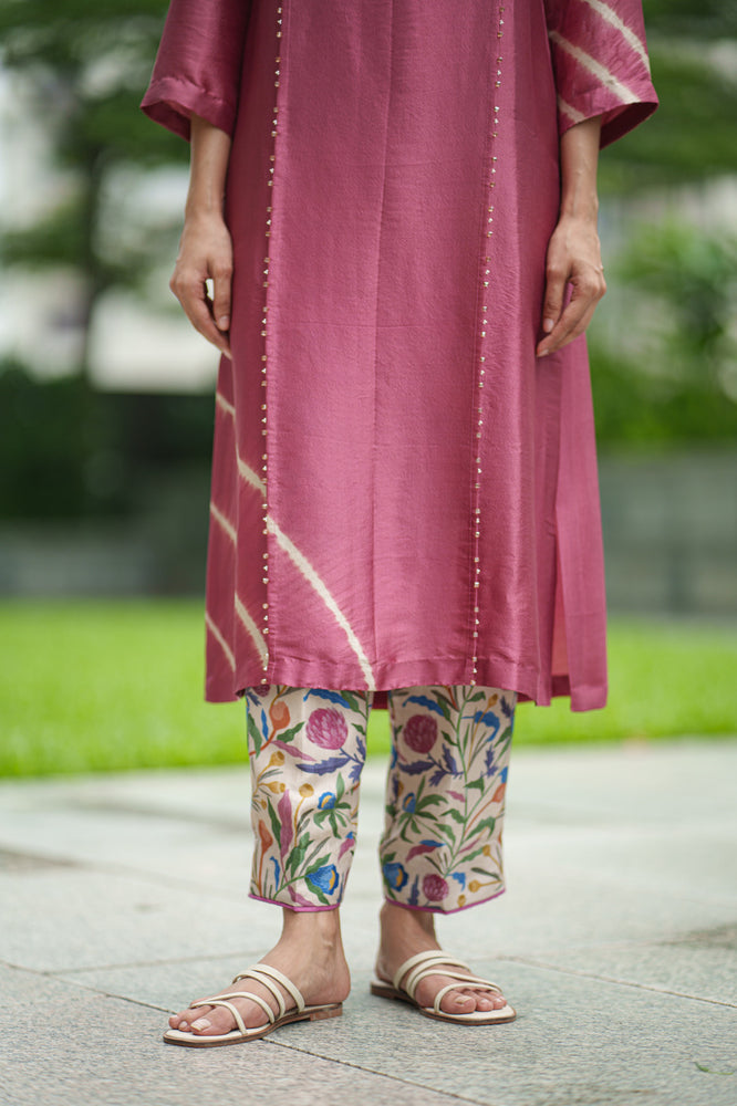 
                  
                    ANASTASIA TIE DYE KURTA SET pink cream jaal
                  
                