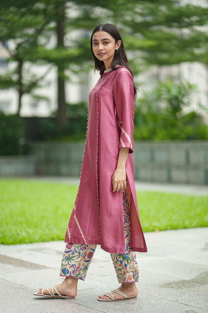 
                  
                    ANASTASIA TIE DYE KURTA SET pink cream jaal
                  
                