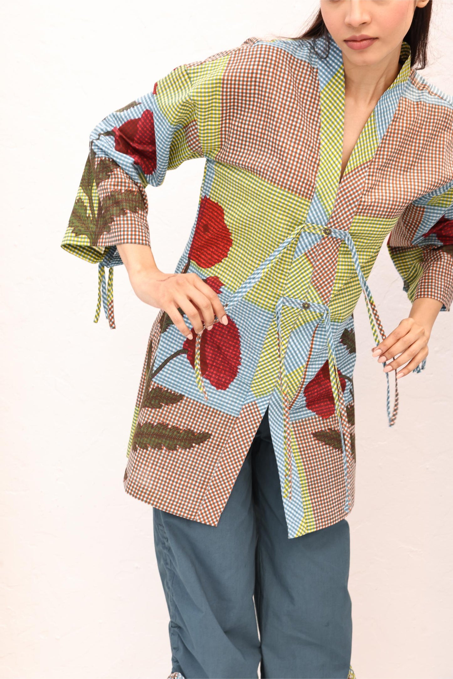 CHLOE SET (2PC)/LIME - BLUE