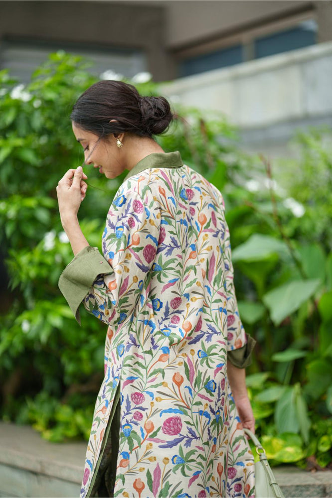 
                  
                    DAHLIA 2 LAYER KURTA cream jaal olive
                  
                