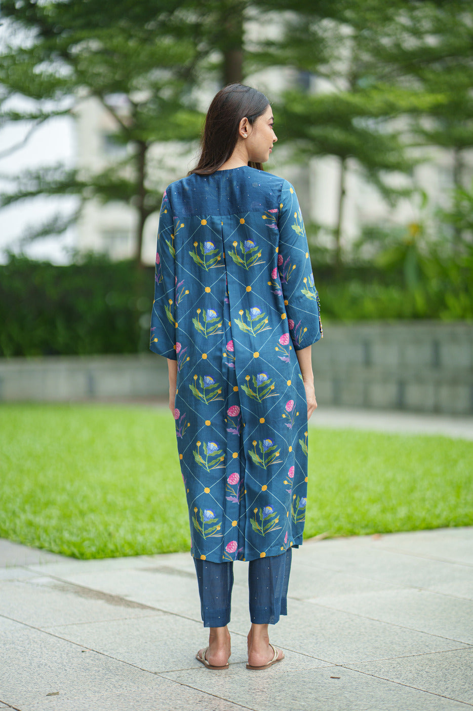 DAISY KURTA SET blue geo