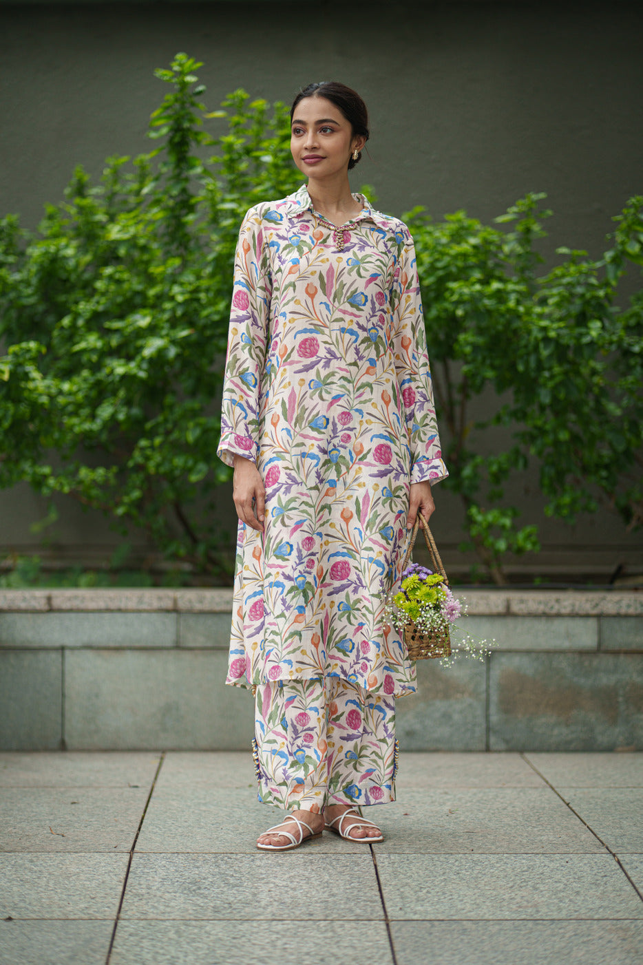 IRIS KURTA & PANT cream jaal
