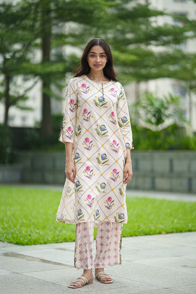 
                  
                    IRIS KURTA & PANT cream jaal
                  
                