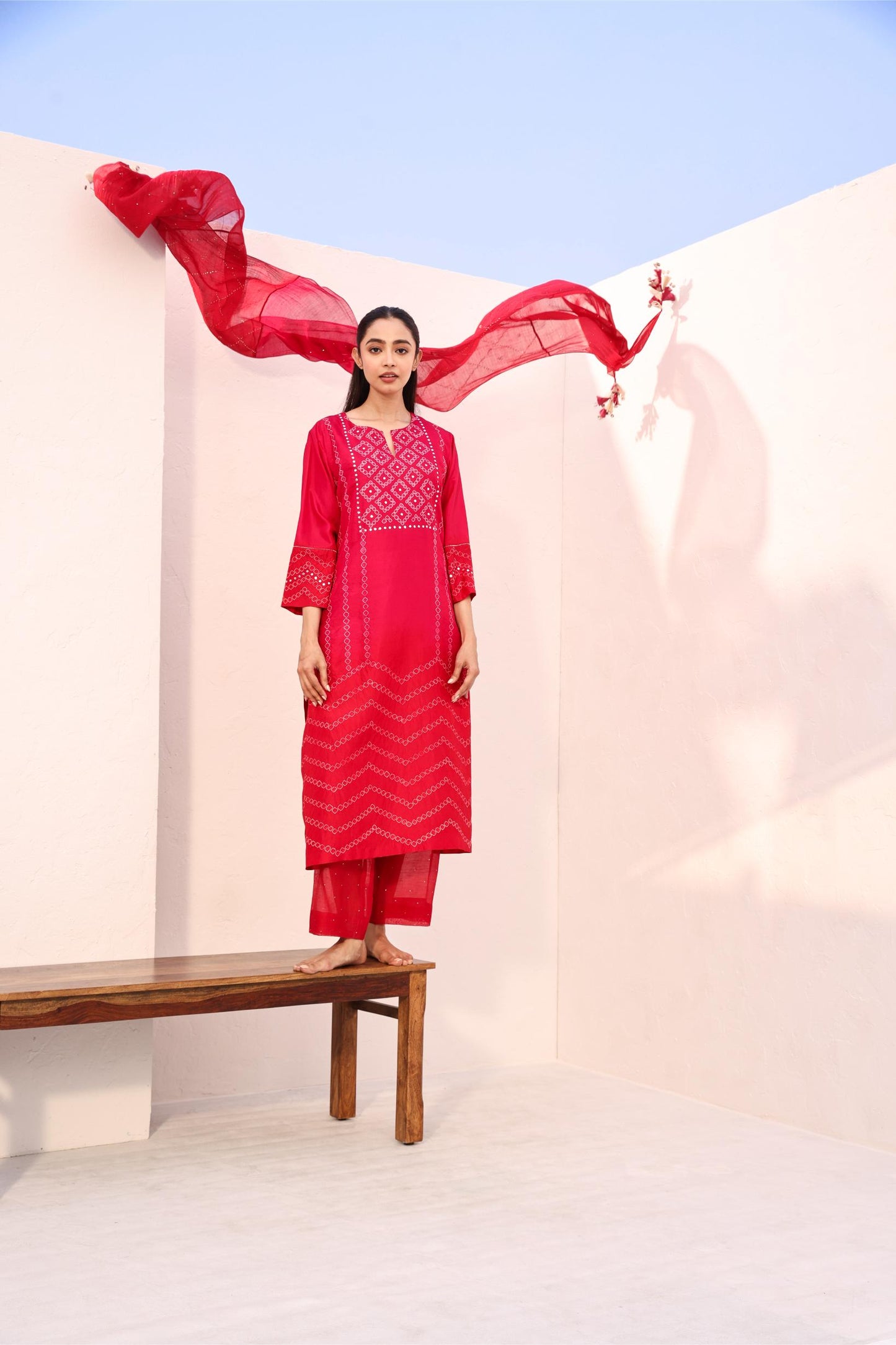 ROBYN SET (3PC)/RED - PINK