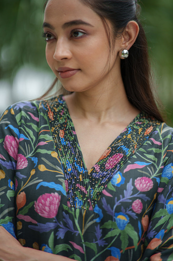 
                  
                    ROSE KURTA & PANT black jaal
                  
                