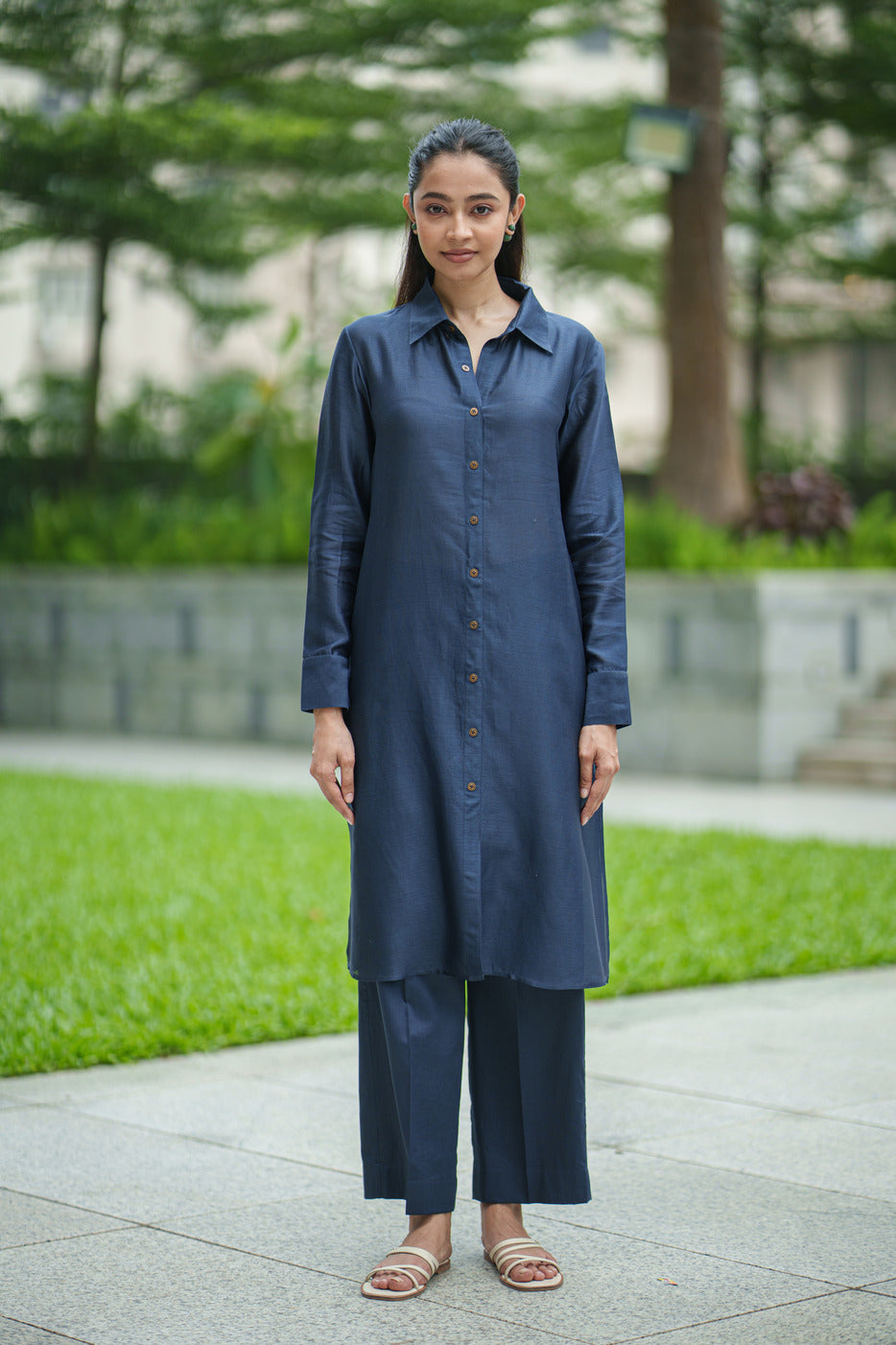 UNDERLAYER KURTA & PANT navy