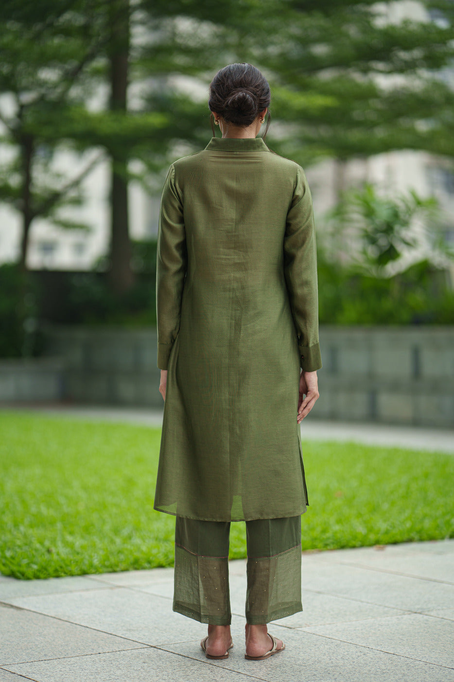 UNDERLAYER KURTA & PANT olive