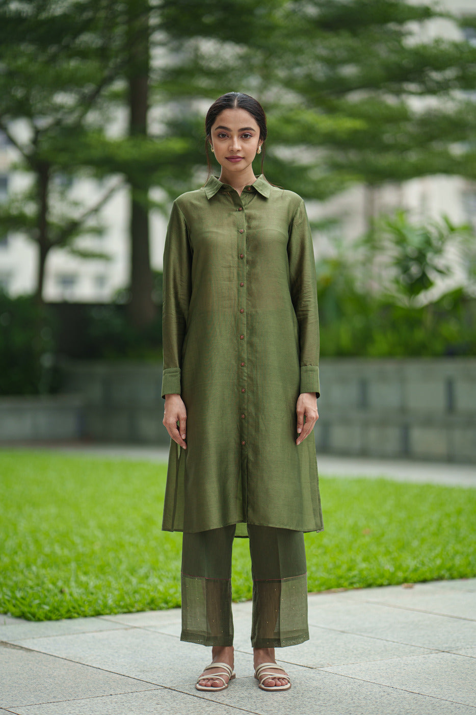 UNDERLAYER KURTA & PANT olive